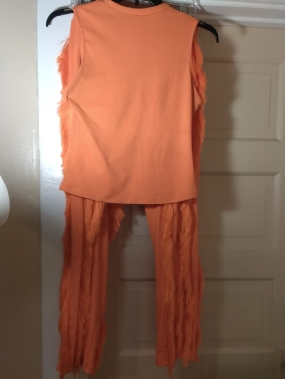 Women's Orange Fringe Jumpsuit